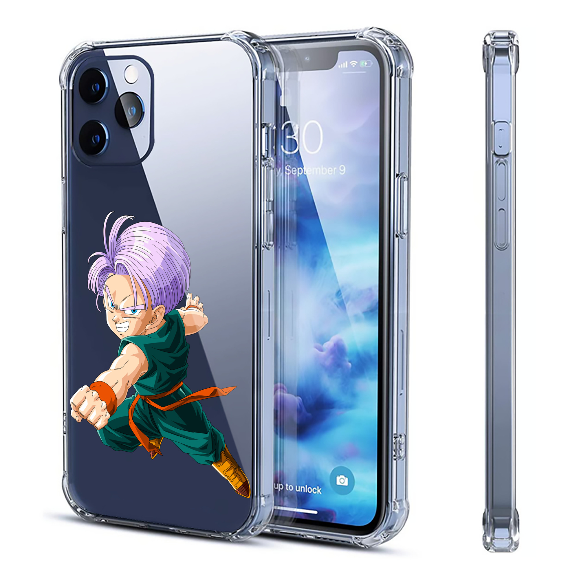 （画像用） ドラゴンボール トランクス（Torankusu）DRAGON BALL Trunks 【iPhone 12シリーズ対応】透明スマホケース（クリアソフトケース）